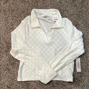 Collared Women's White Sweater